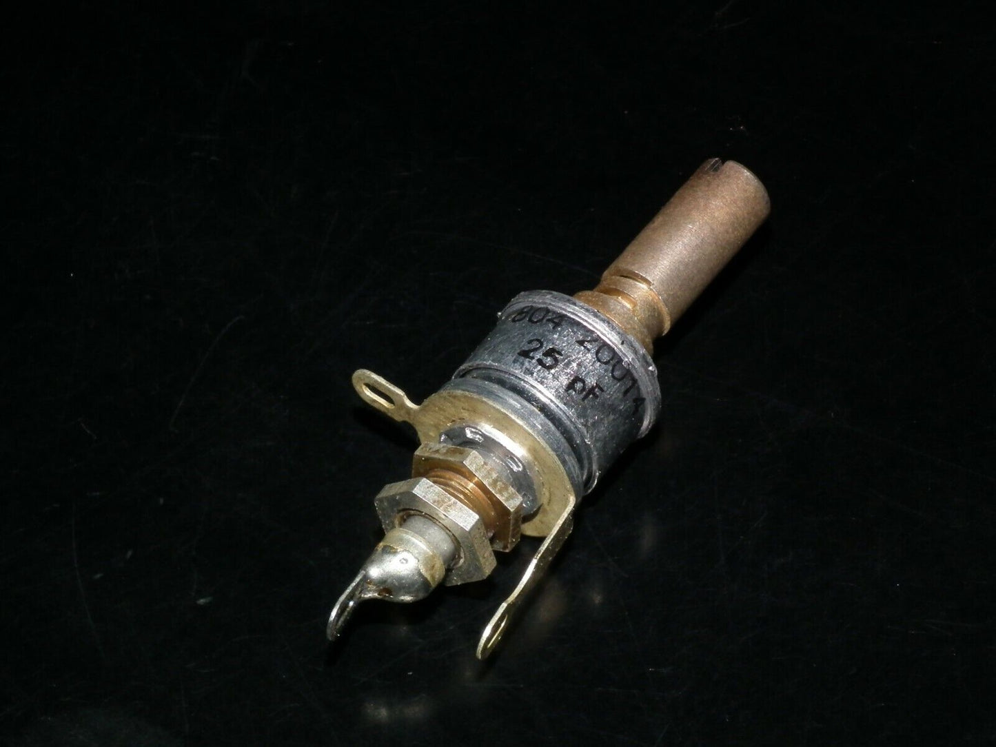 Four (4) NOS Beehive 3pF - 25pF Variable Trimmer Capacitors Tubular Piston Caps