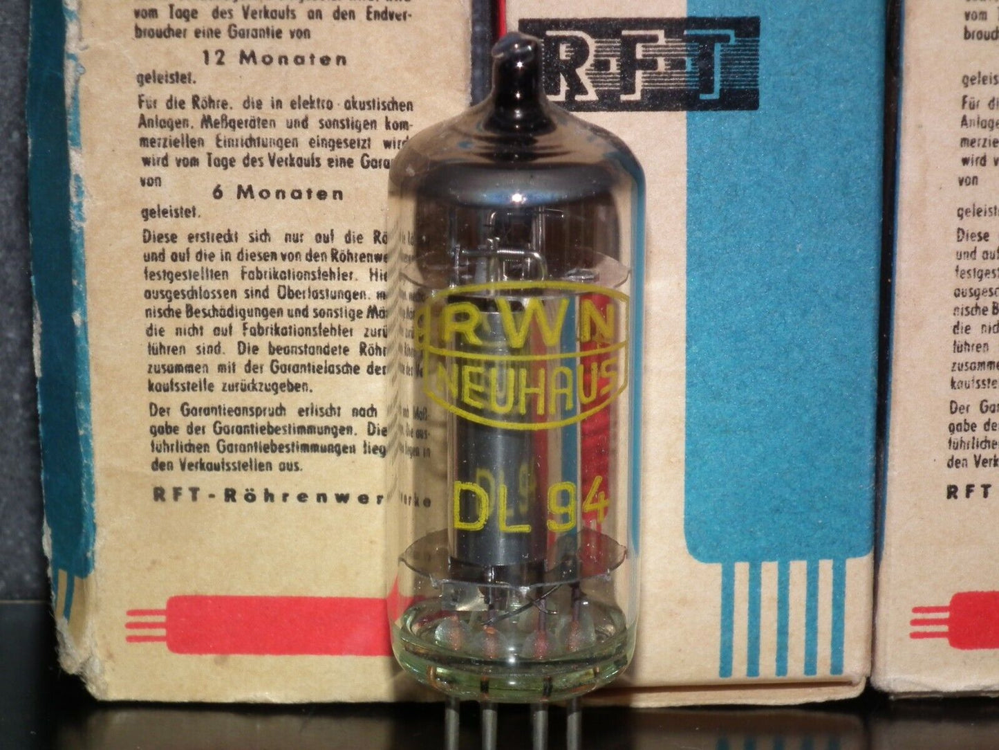 DL94 RFT 3V4 - NOS in original boxes RARE EARLY 60s VERSION, the same codes