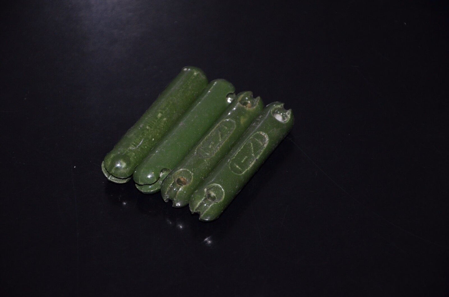 Four (4 pcs) NOS Vintage Ceramic Antenna Insulators for HF SW radio