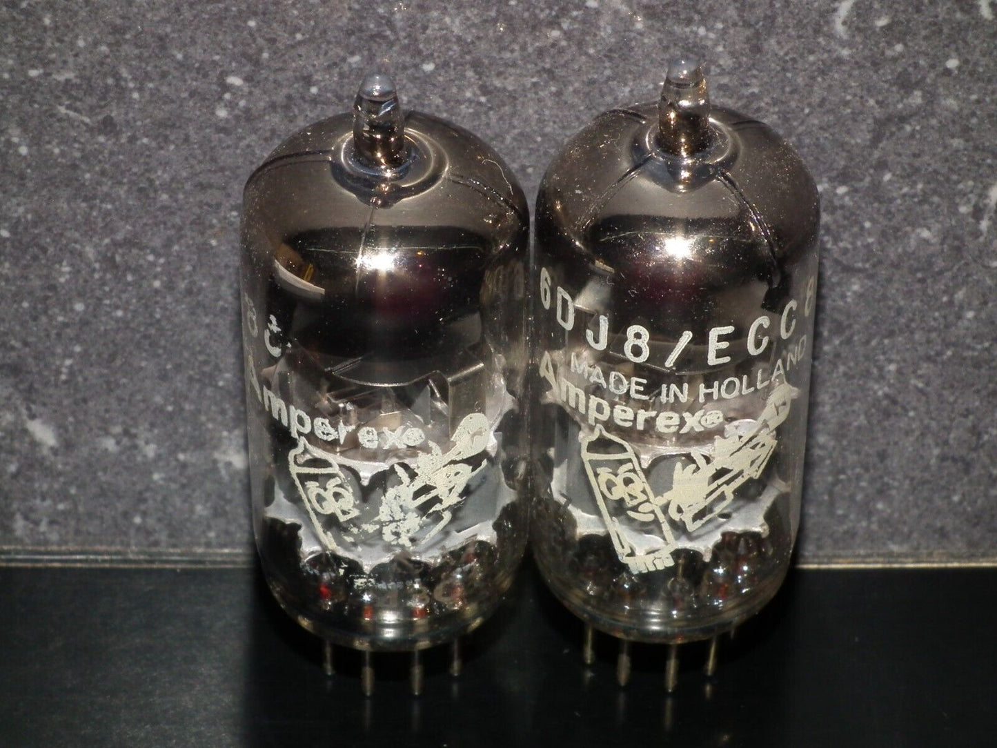 6DJ8 ECC88 Amperex Holland Matched Pair Used Tested 100% Dual Stage Getter