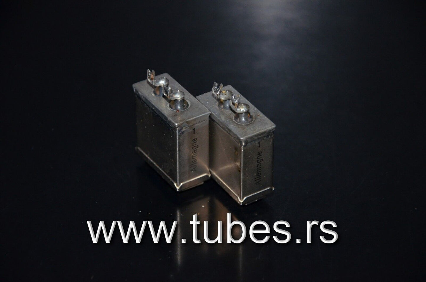 Two vintage Siemens PIO capacitors 1uF 250V Klangfilm - West Germany tube audio