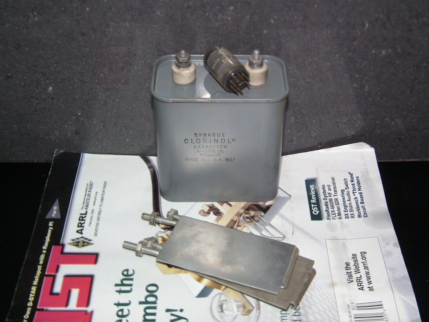 One vintage Sprague PIO capacitor 4uF 2000V DIY tube audio 2mfd 2KV CLORINOL!