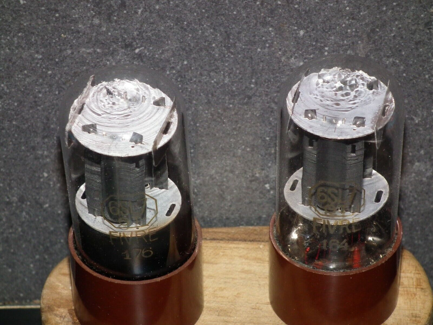 Platinum Matched Pair 6SL7GT Fivre USED Matched Pair RARE BROWN BASE D GETTER