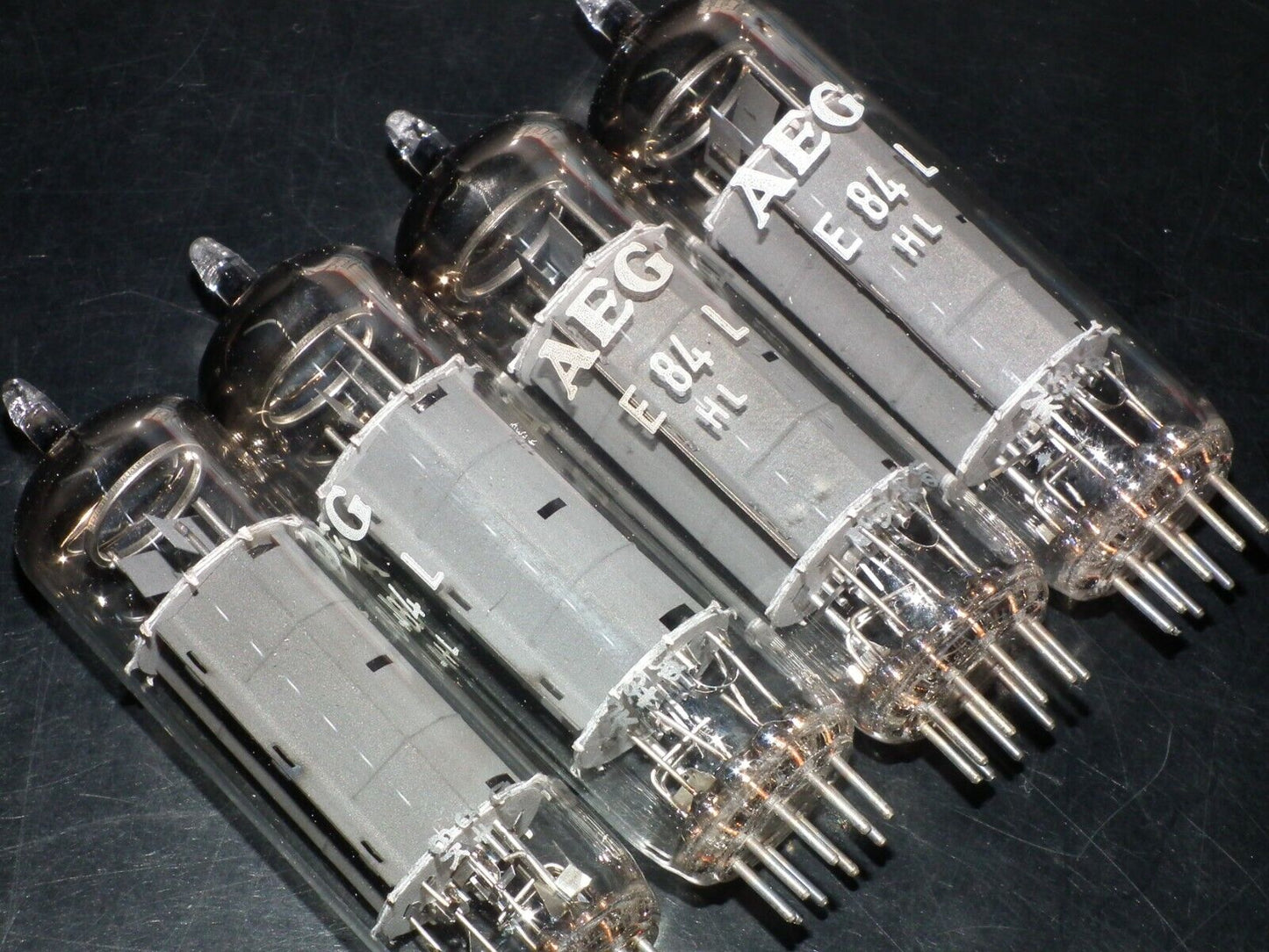 E84L 7320 Platinum Matched Quad Siemens Halske AEG Telefunken NOS NIB EL84 6BQ5