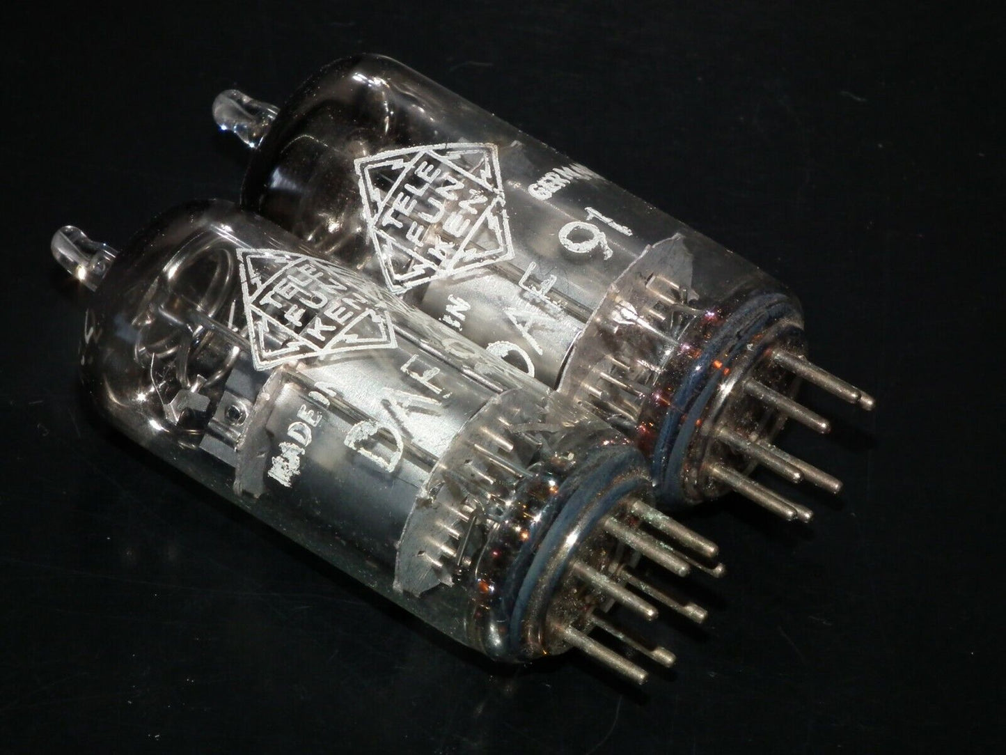 Platinum matched pair DAF91 Telefunken, Used, Berlin plant the same codes tested