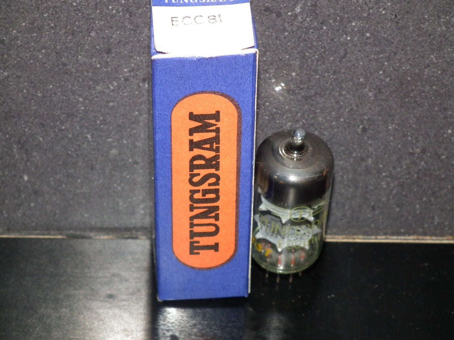 ECC81 Tungsram Old Type Big Ring Getter 12AT7 NOS NIB