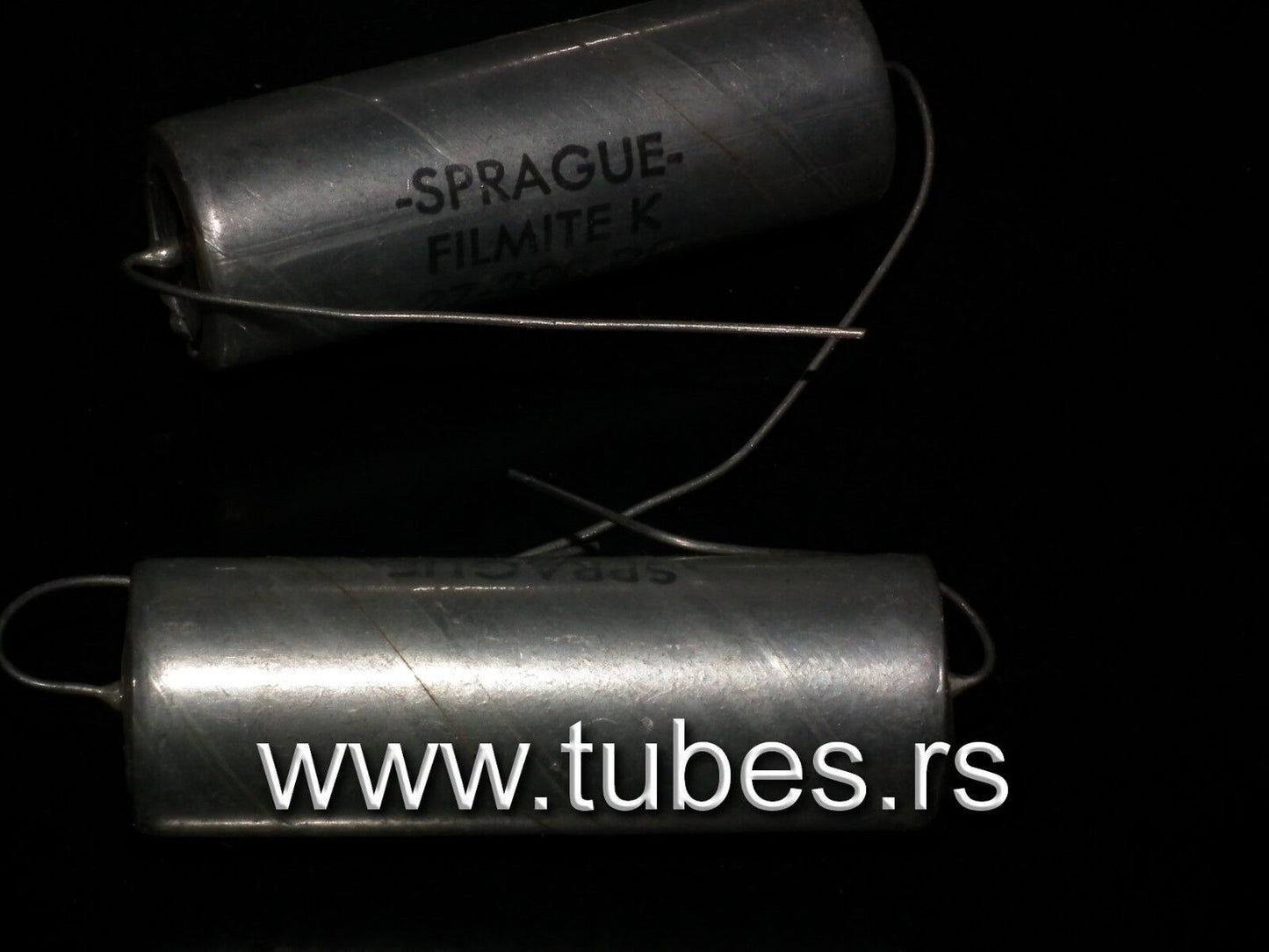 Two vintage MP capacitors 0.27 uF / 250V Sprague FILMITE K Made in US NOS