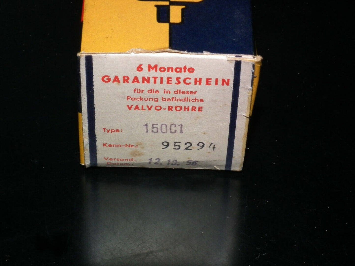 150C1 Valvo NOS NIB RARE 1956