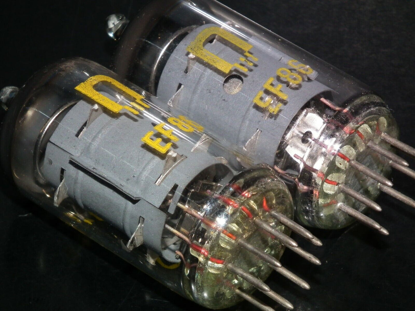 Platinum matched pair EF86 6267 RFT East Germany Low Noise Audio USED Tested 100