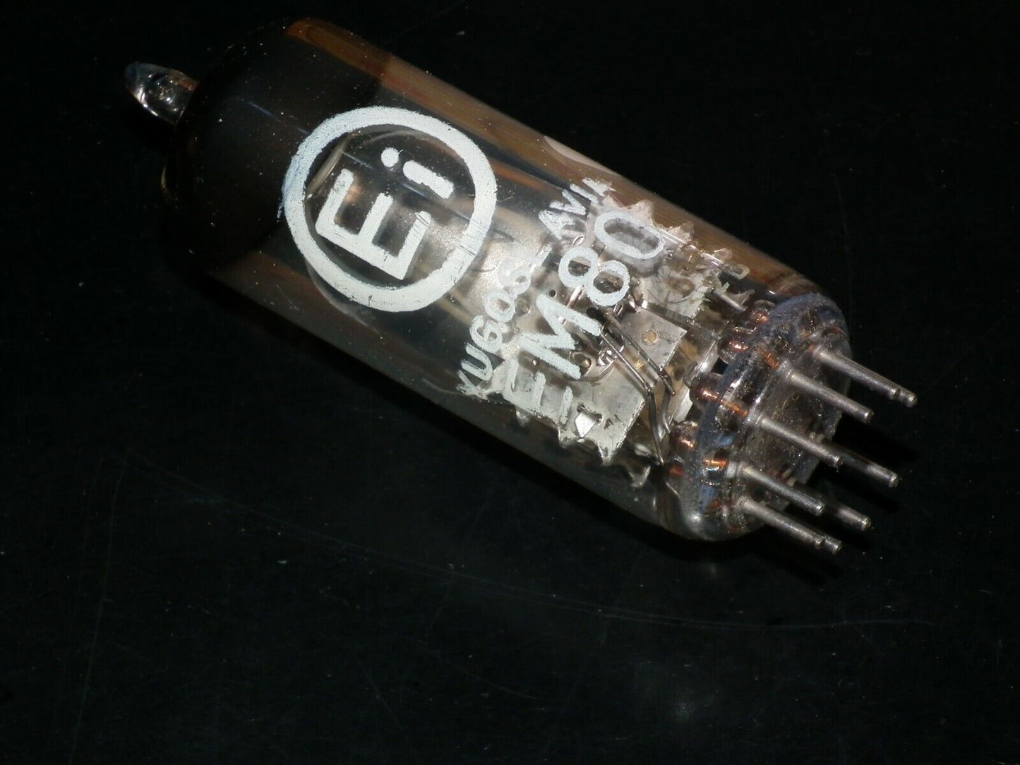 EM80 Philips EI Yugoslavia tuning eye tube Indicator NOS NIB O Getter late 60s