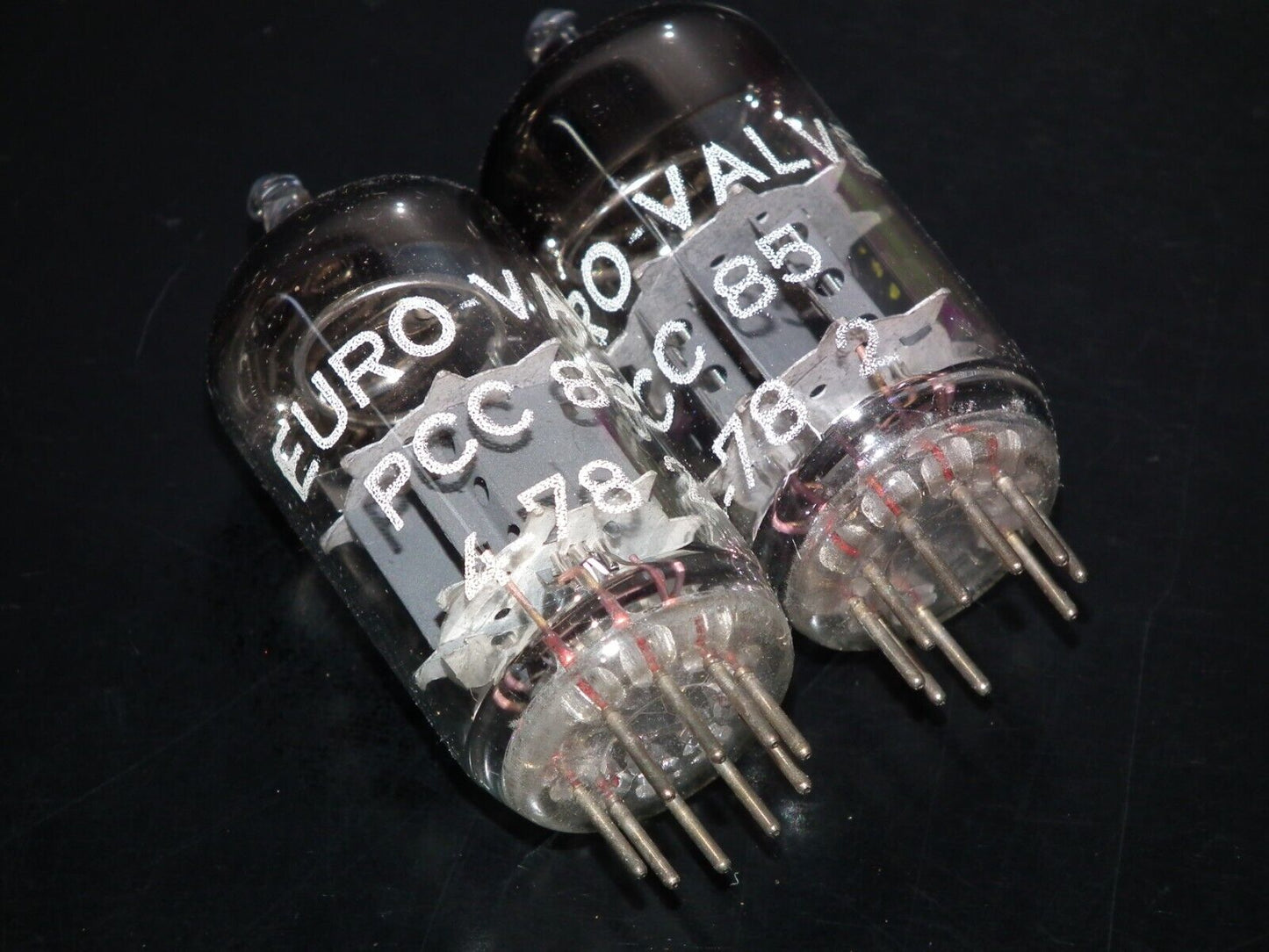 PCC85 Euro Valve Platinum Matched Pair NOS NIB 70s Big Inclined Getter