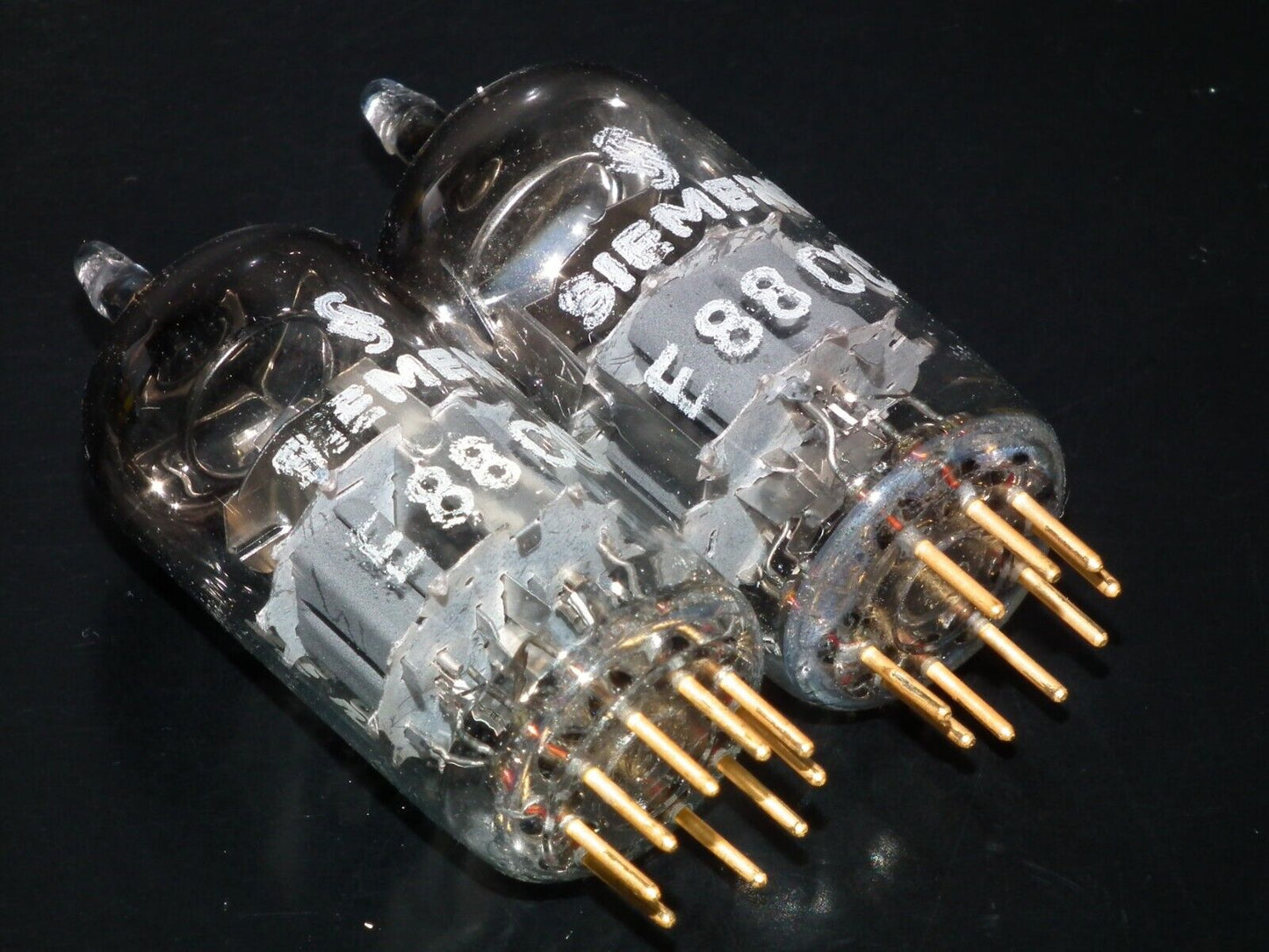 Platinum Matched Pair Siemens E88CC ~CCa Tested NOS Dual Stage Getter A27H Code