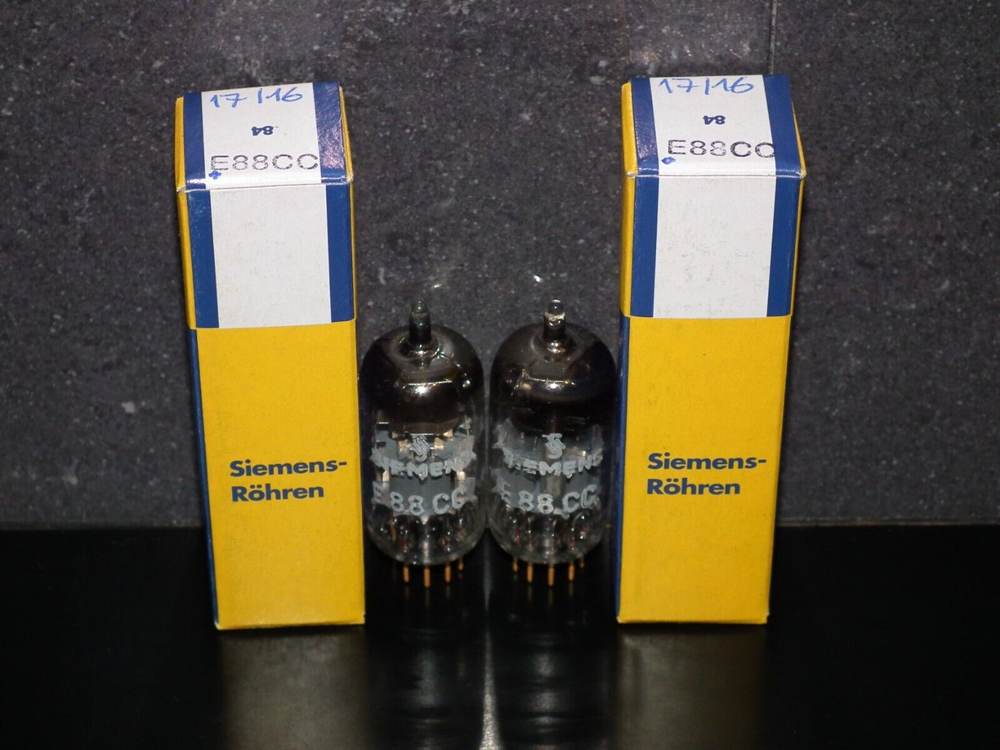 Platinum Matched Pair Siemens E88CC ~CCa Tested NOS Dual Stage Getter A27H Code