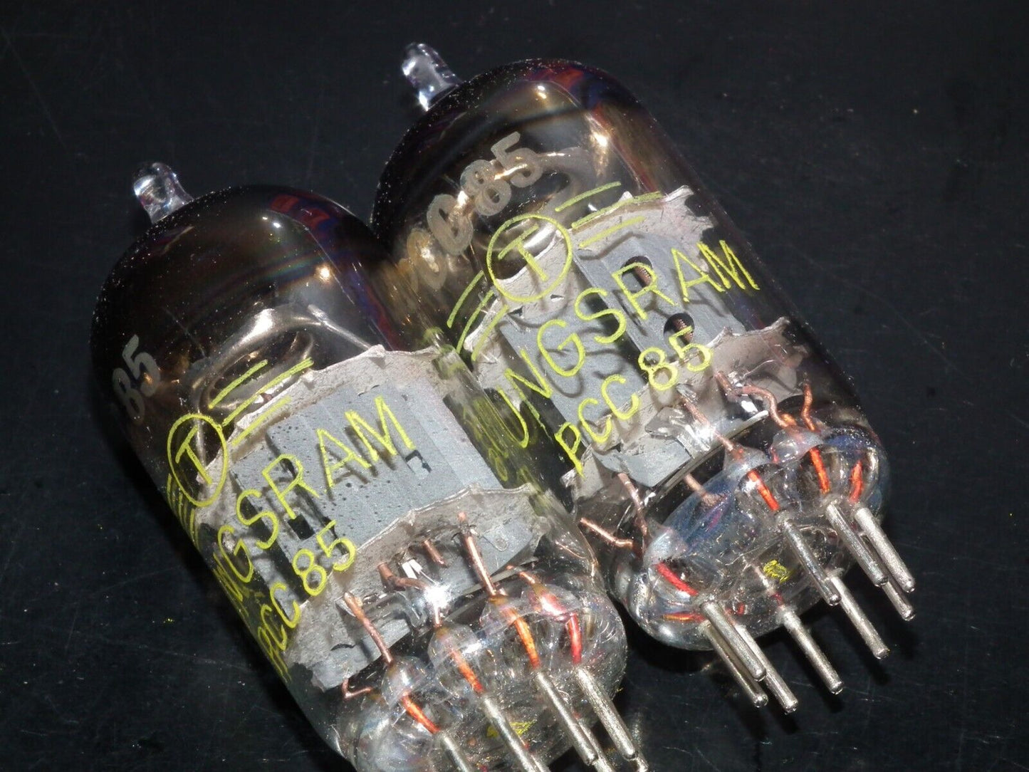 One (1pcs) PCC85 Tungsram Austria NOS NIB RARE Thick Getter late 50s T6 code