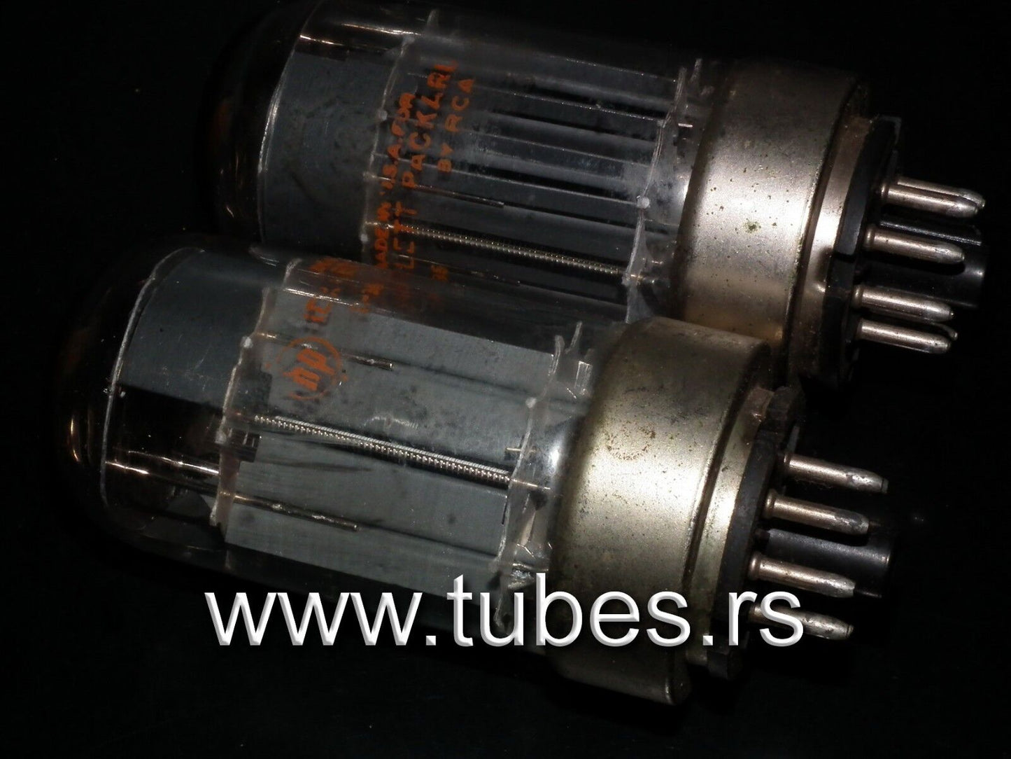 Matched pair HP RCA 6080 double triode ( 6AS7 5998) True triple mica type