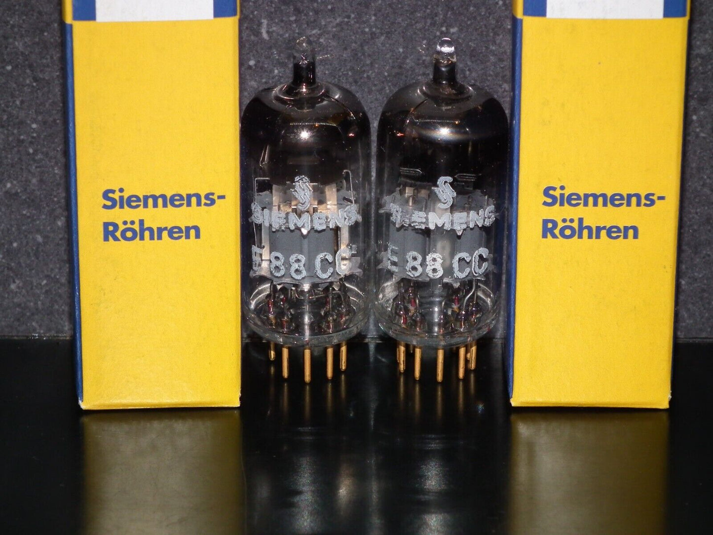 Platinum Matched Pair Siemens E88CC ~CCa Tested NOS Dual Stage Getter A27H Code