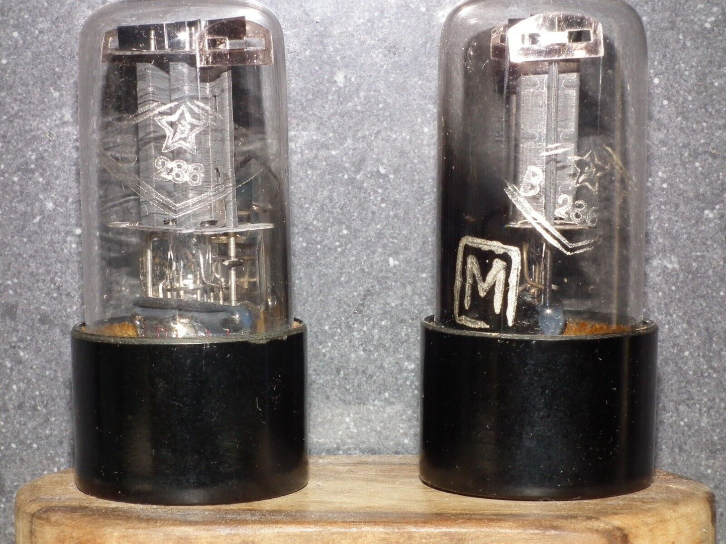 Platinum Matched Pair Foton 6SN7GT 6N8S NOS early 50s Tashkent Plant Great Sound