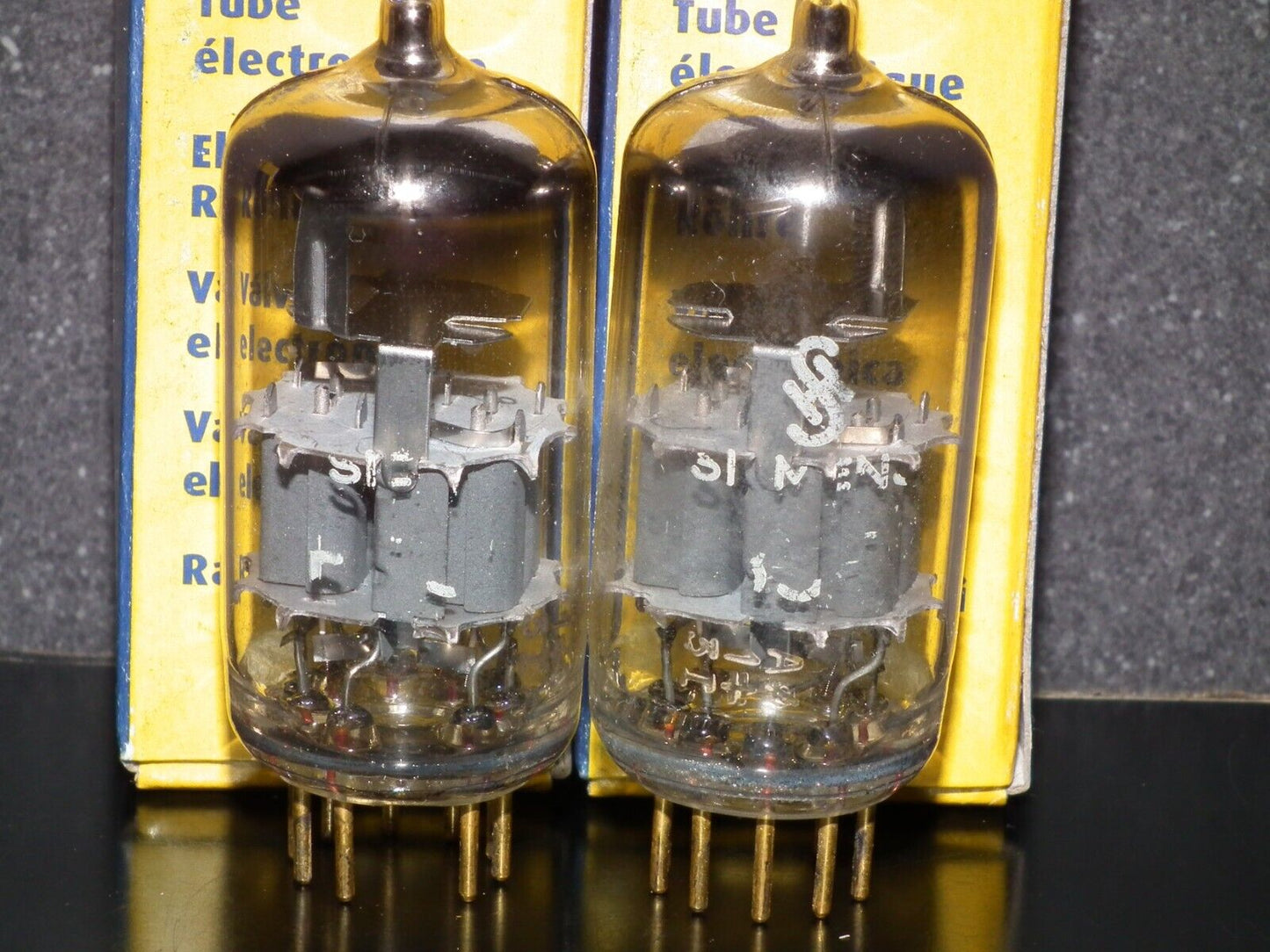 Platinum Matched Pair Siemens E88CC Used Tested NOS GRAY SHIELD A01 MP5