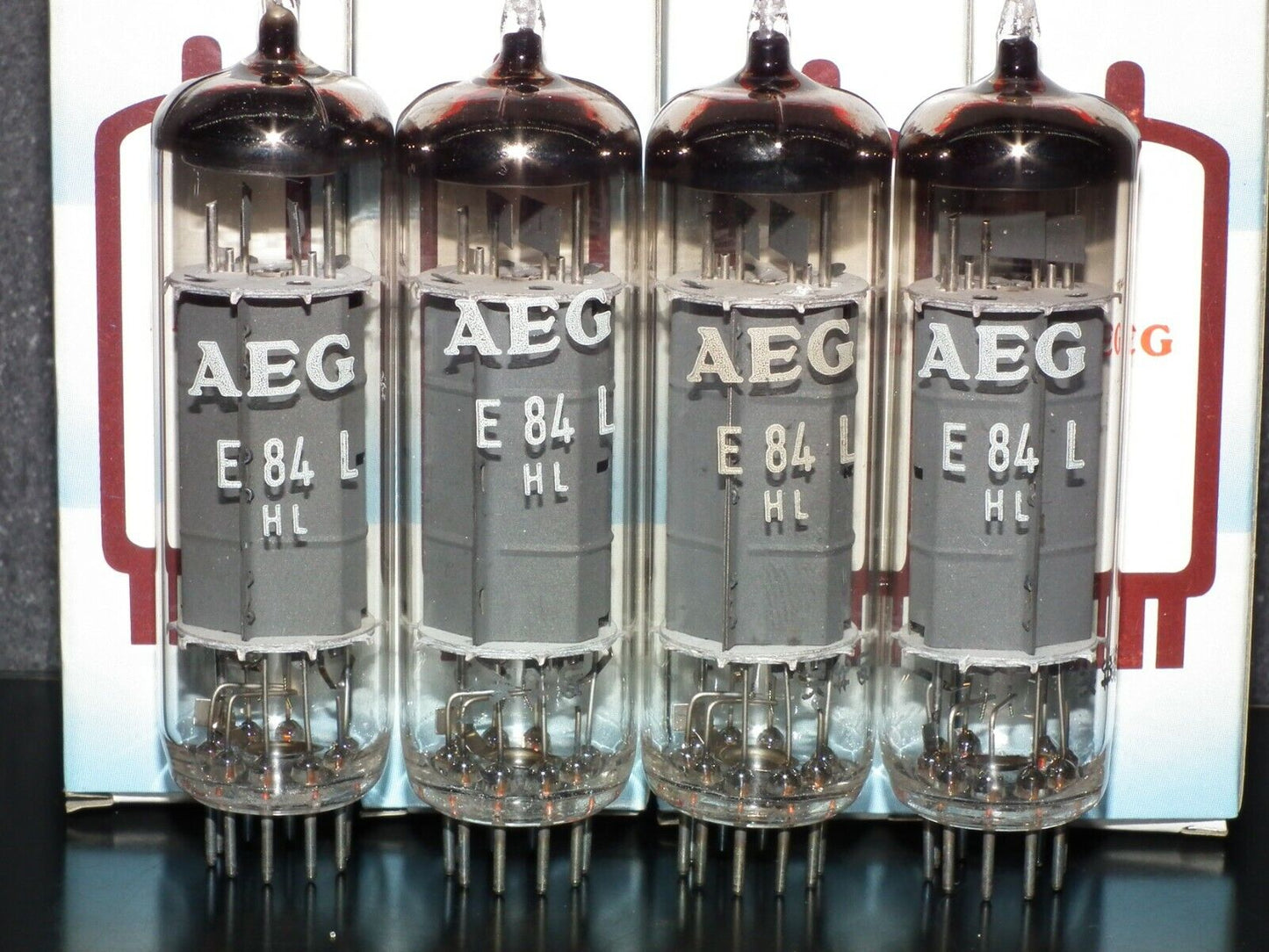 E84L 7320 Platinum Matched Quad Siemens Halske AEG Telefunken NOS NIB EL84 6BQ5