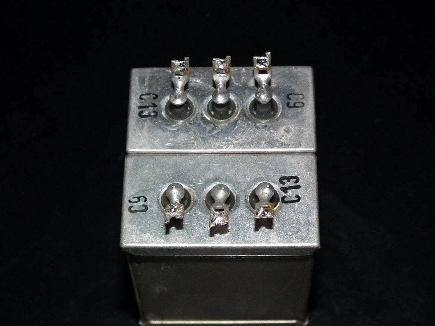 Two vintage Siemens PIO capacitors 2x2 uF / 400V Klangfilm, glass end seal