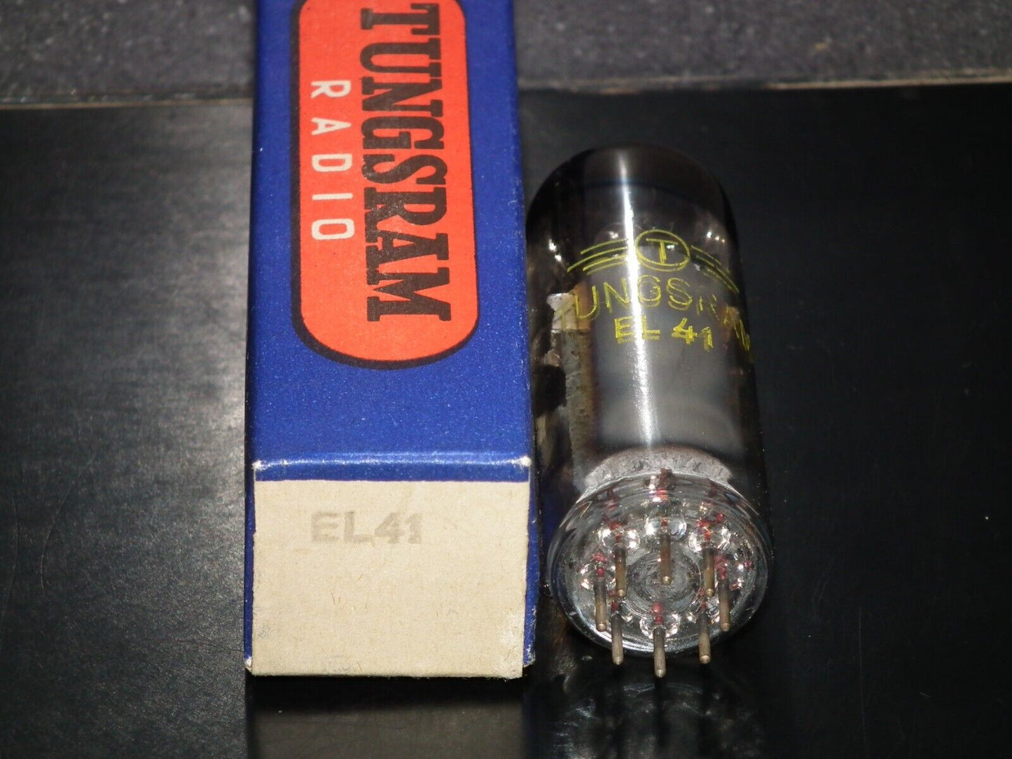 EL41 Tungsram NOS NIB Rare Foil Disc Getter Late 50s Made in Austria