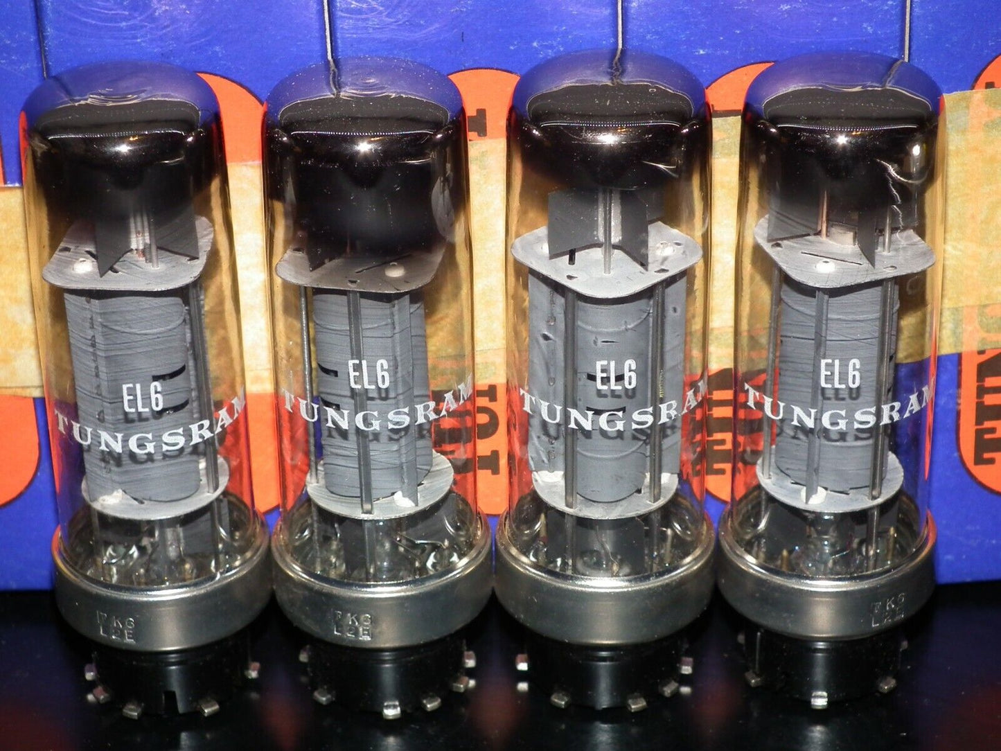Platinum matched quad EL6 4699 Mazda Philips rebranded Tungsram, METAL BASE DD