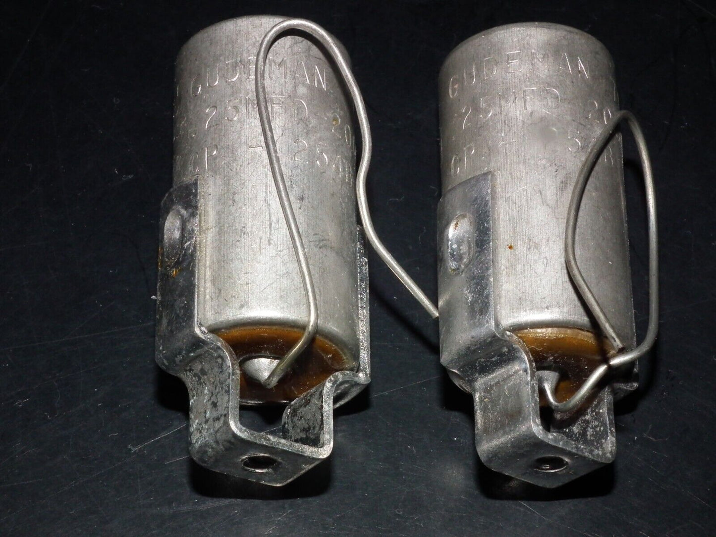 Two Vintage NOS GUDEMAN PIO Capacitors 0.25uF 200V 250nF NOS Paper In Oil