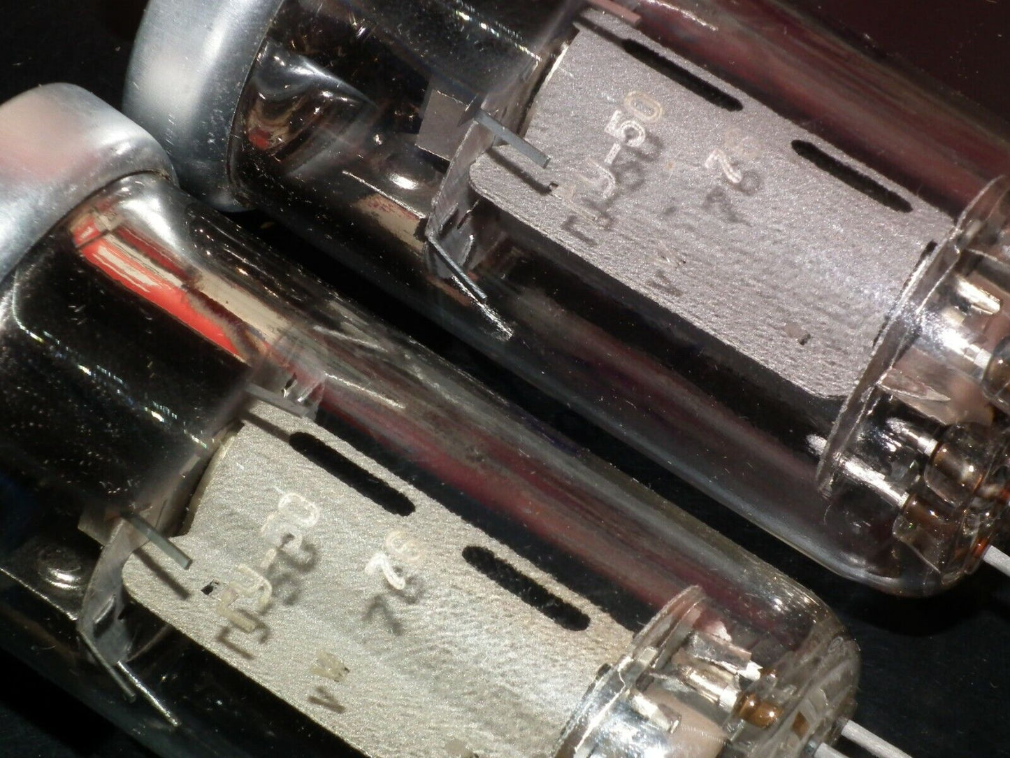 Platinum matched pair GU50 NOS NIB + 2 NOS ceramic sockets