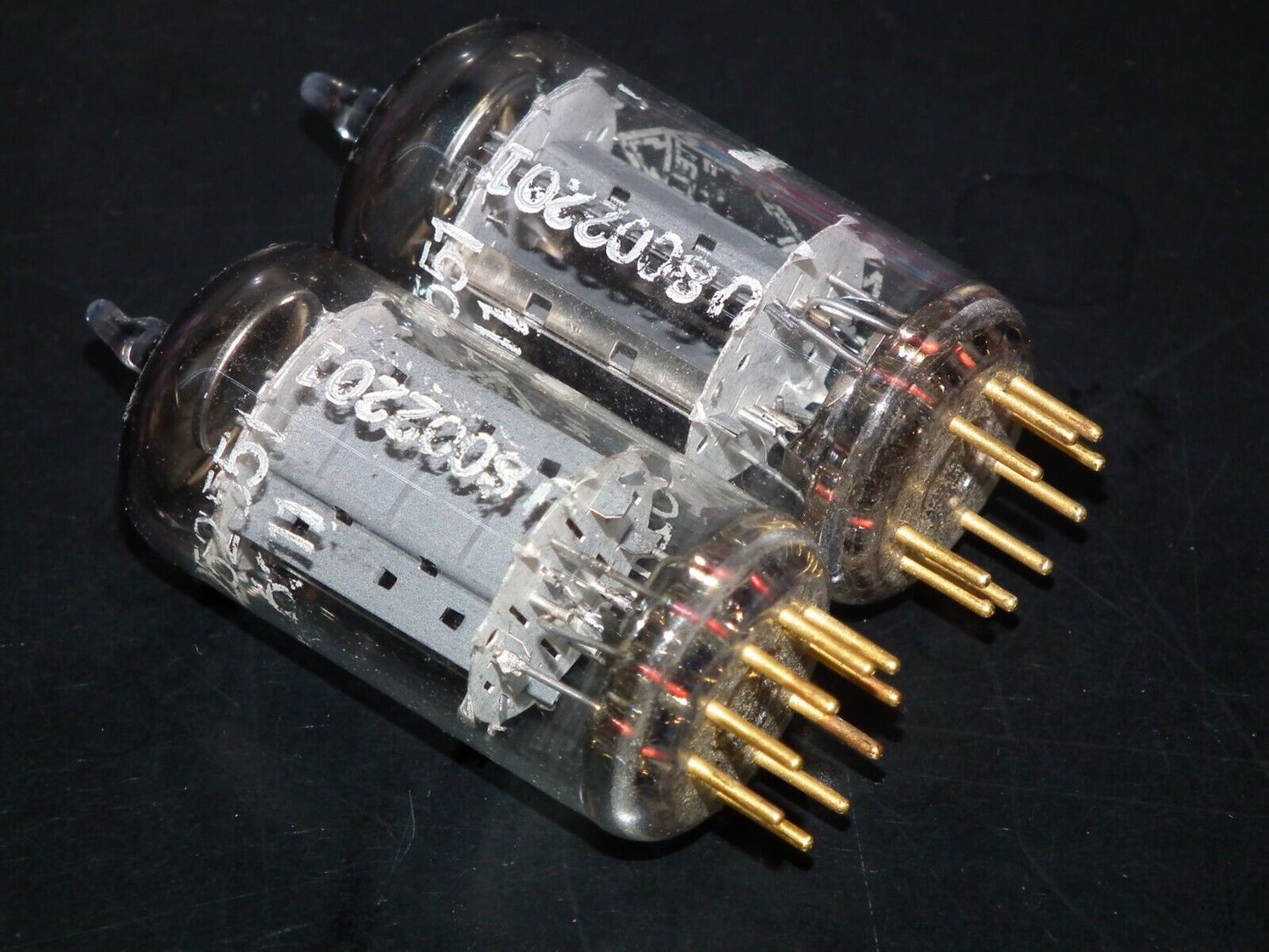 Platinum Matched Pair 6211 Telefunken ~ECC82 Tested NOS DB Gold Pins ULM ECC802S