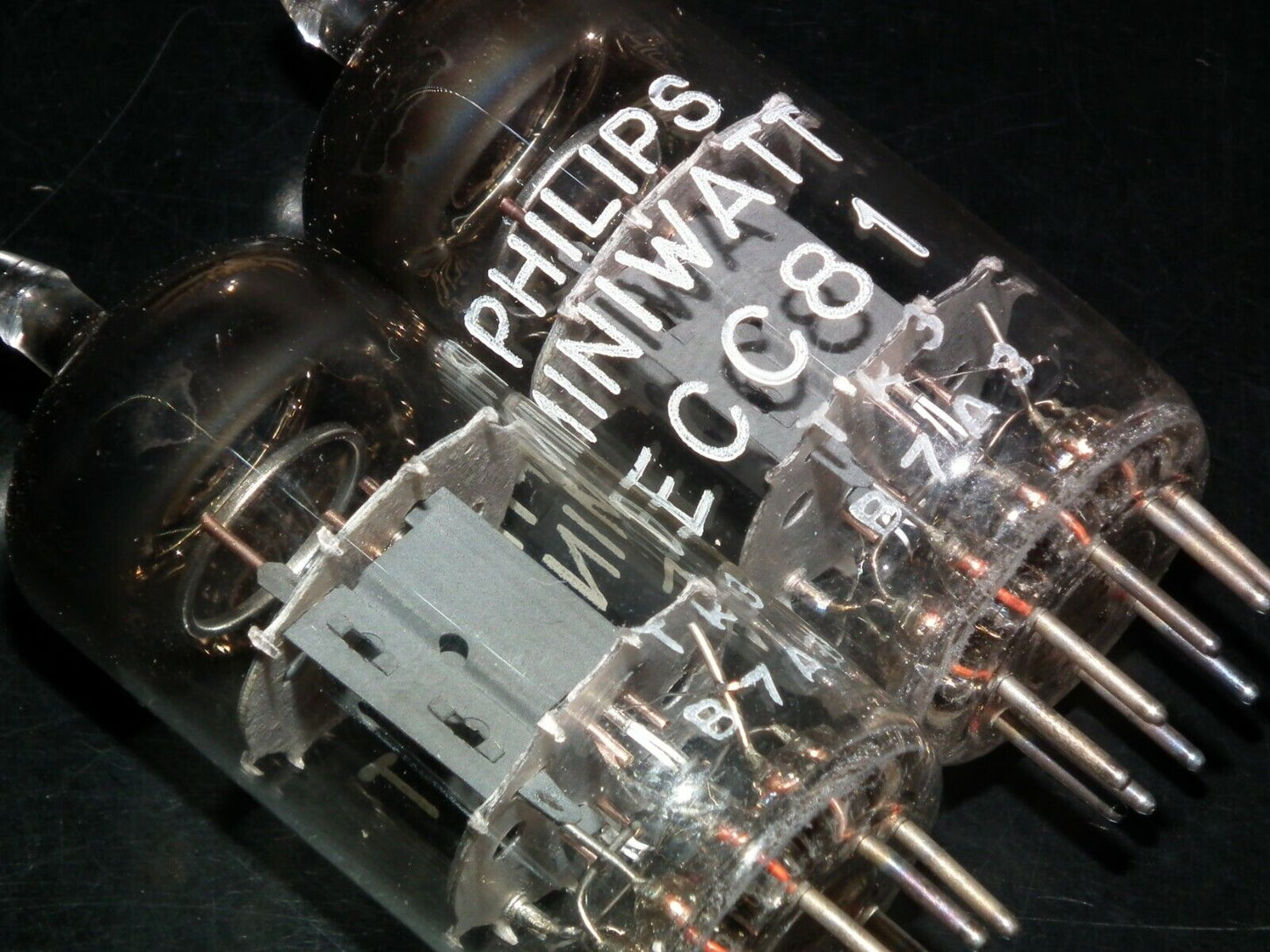 ECC81 12AT7 Mullard rebranded Philips NOS Platinum Matched Pair Blackburn 1967