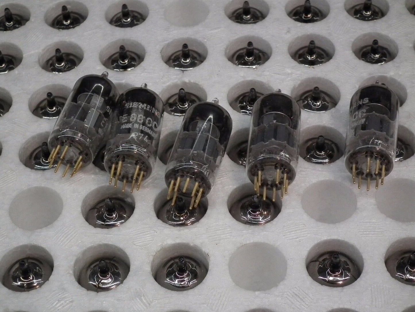 E88CC 6922 Siemens & Halske NOS Platinum Matched QUAD 4pcs Low Noise, Munich 70s