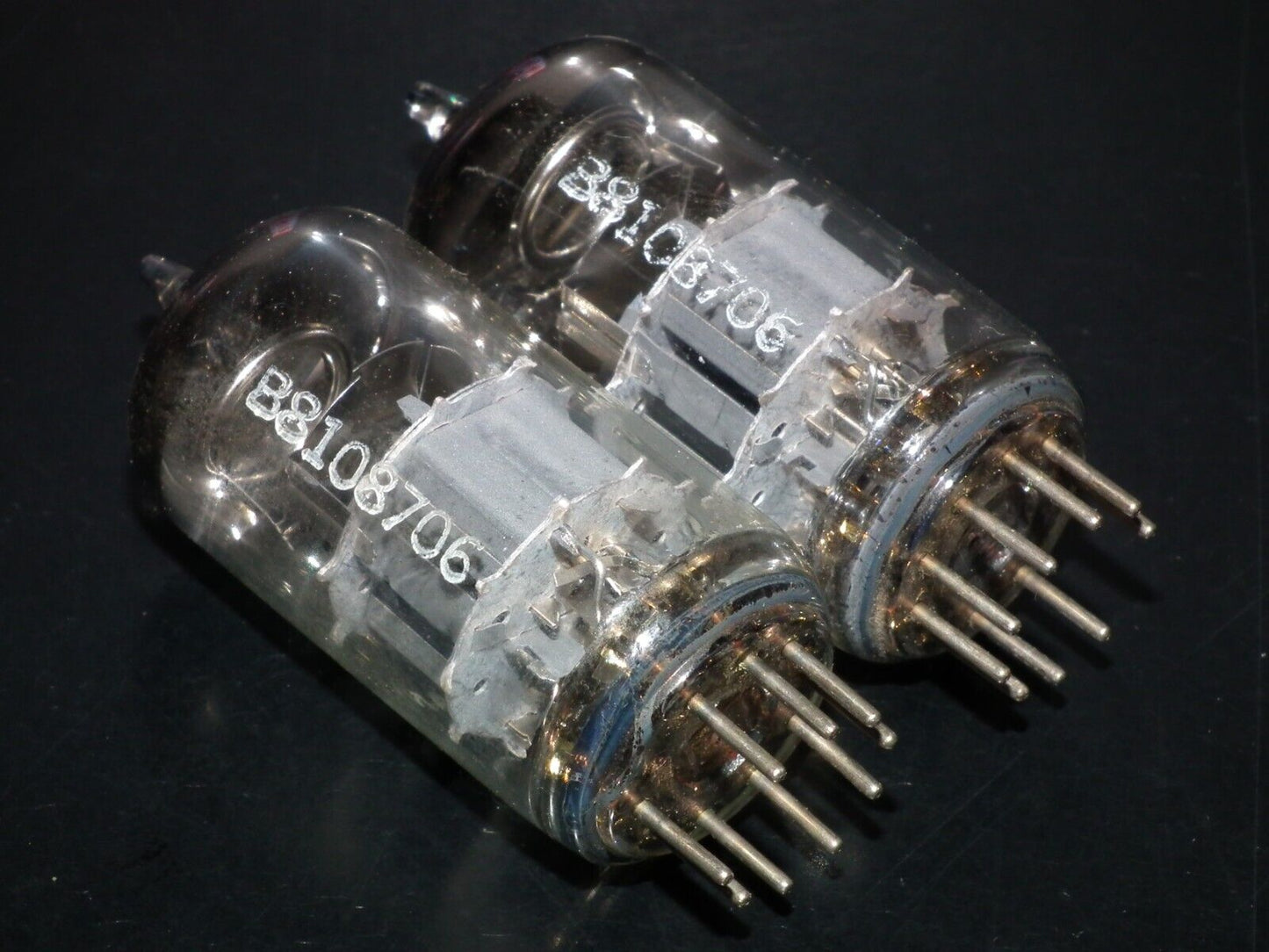 ECC88 Telefunken 6DJ8 Matched Pair Used Tested 90%, Diamond bottoms Berlin codes