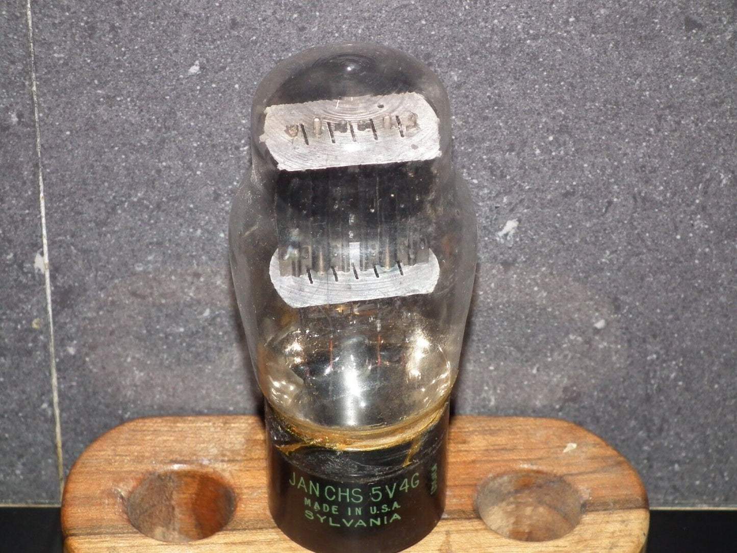 5V4G Sylvania Black Plates Square Getter USED Tested NOS Reglued Base AS IS!