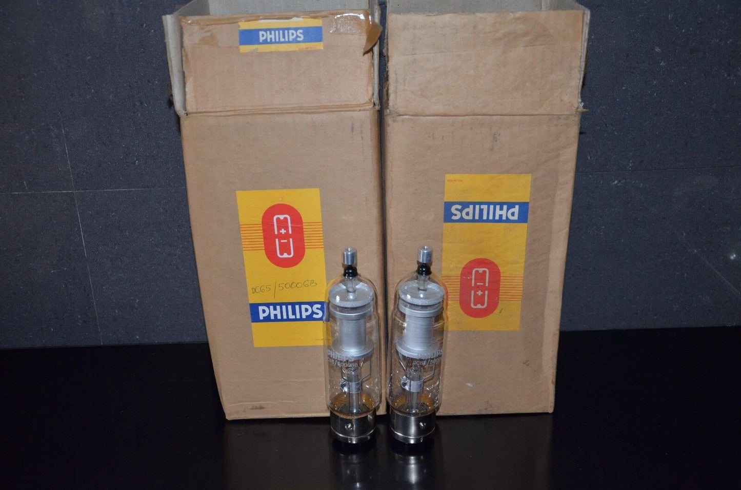 DCG5/5000GB Philips Matched Pair NOS Mercury Rectifier Valves