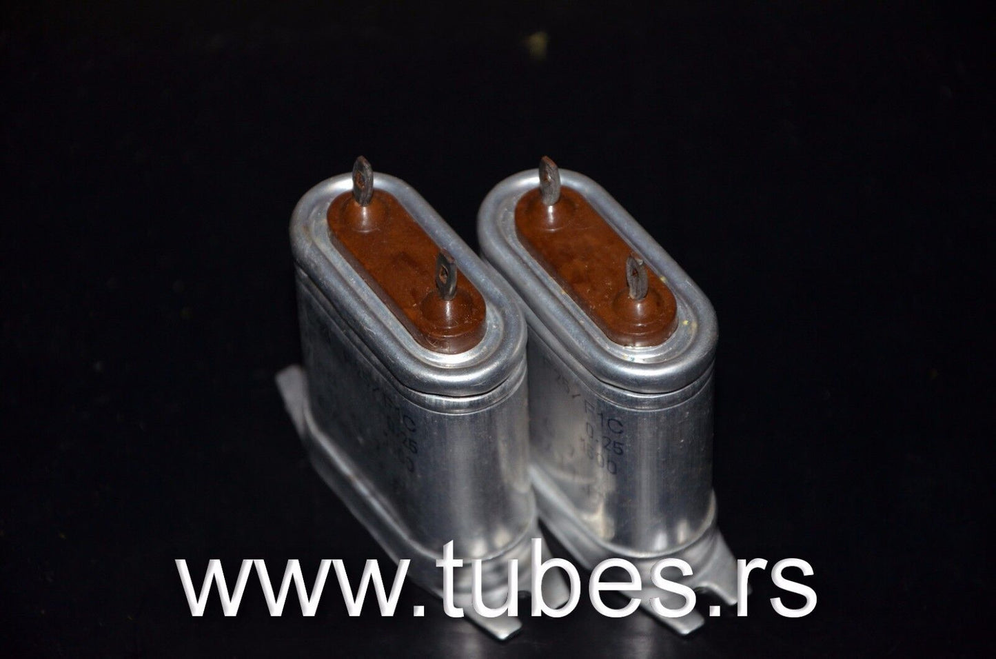 Two vintage NOS PIO capacitors 0.25uF 1500V ICAR Italy perfect for tube audio