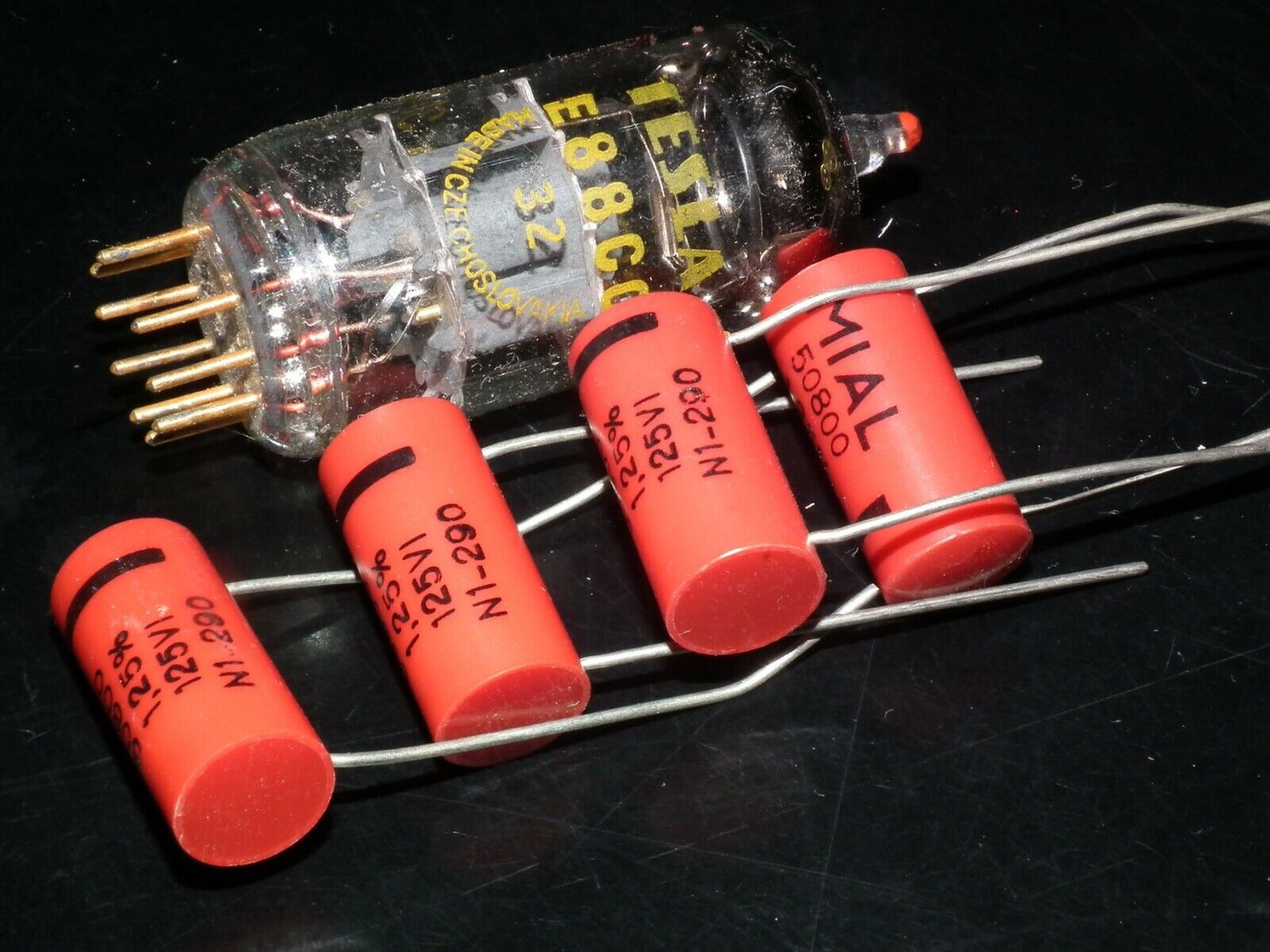Four vintage NOS capacitors 50800pF 125V 1.25% MIAL 50,8nF Made in West Germany