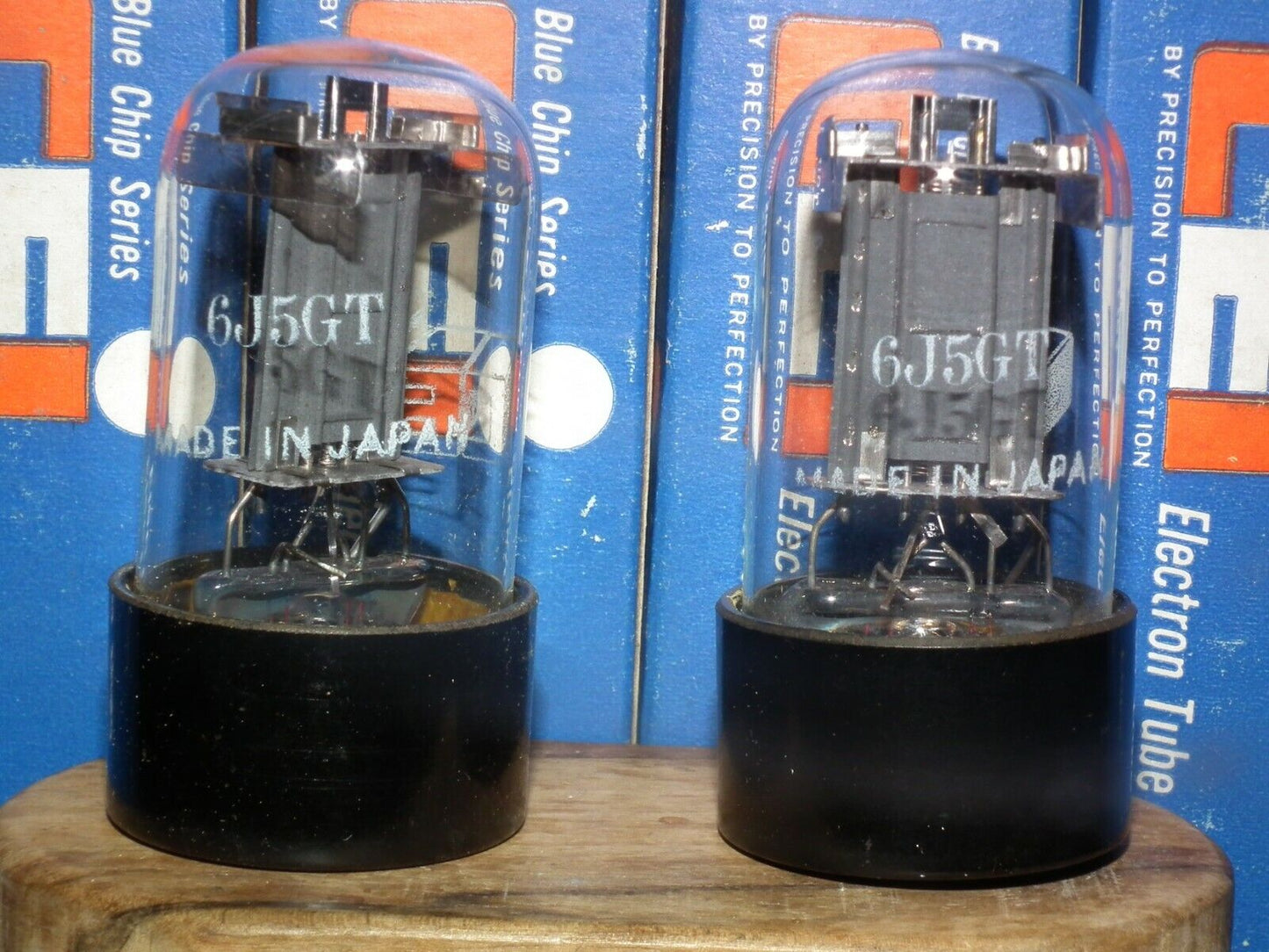 Platinum Matched Pair 6J5GT CEI NOS NIB Made in Japan (6J5G 6J5GT)