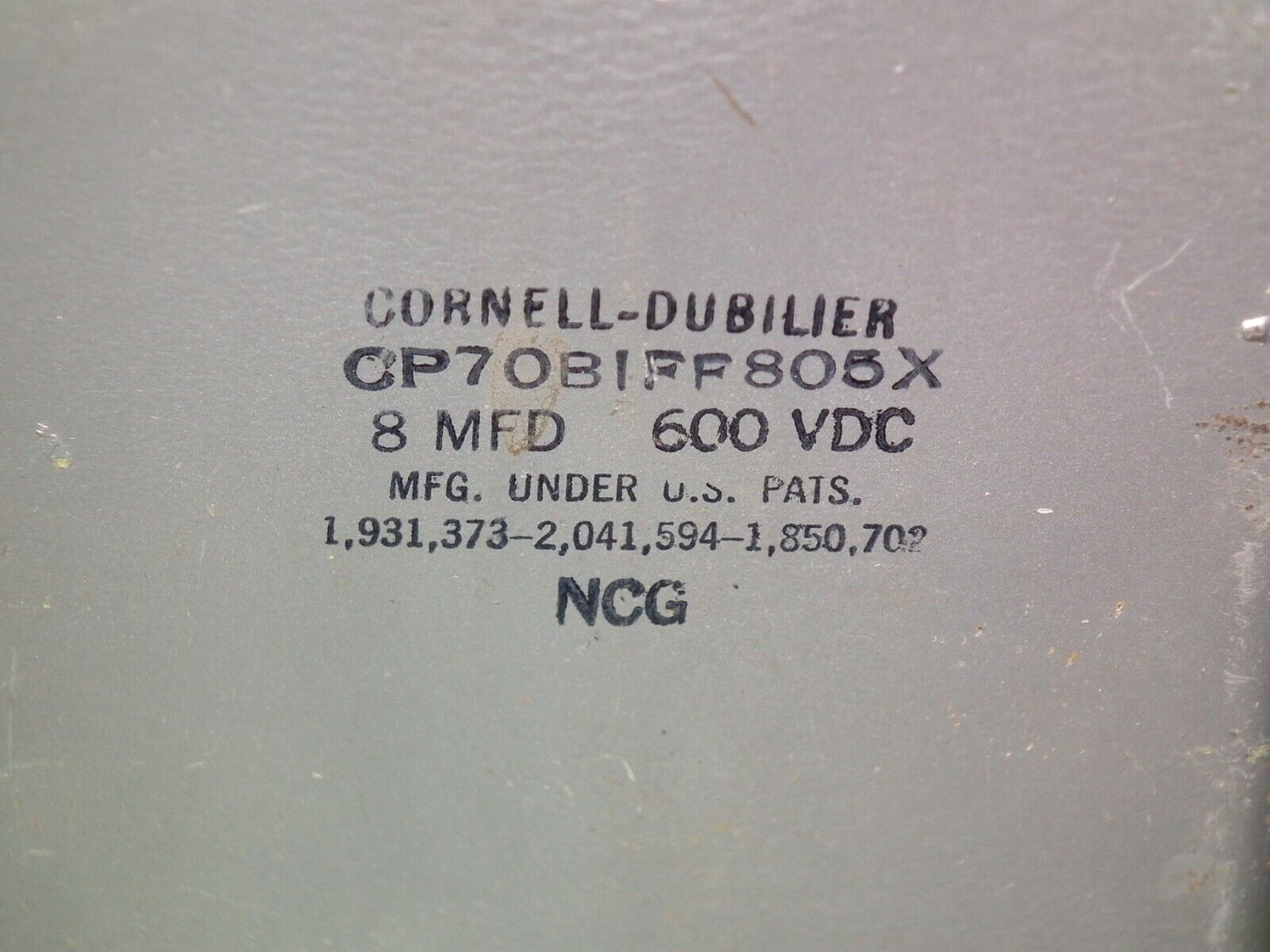 NOS PIO Capacitor 8mfd 8u 600V Cornell Dubilier made in 70s in the USA
