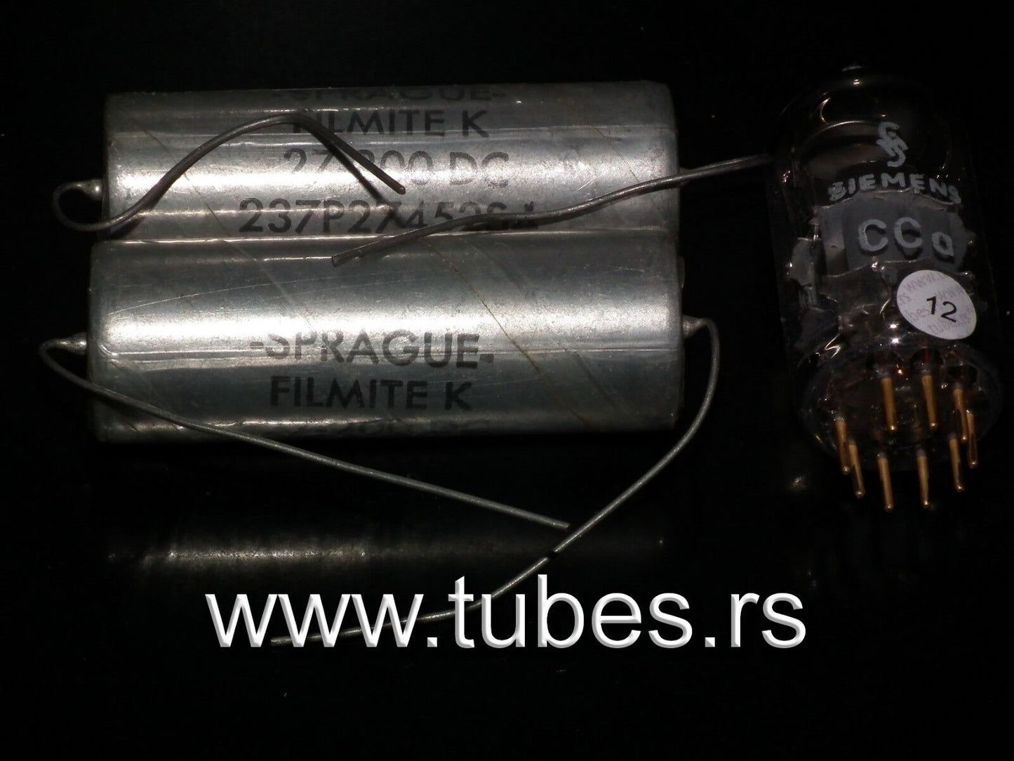 Two vintage MP capacitors 0.27 uF / 250V Sprague FILMITE K Made in US NOS