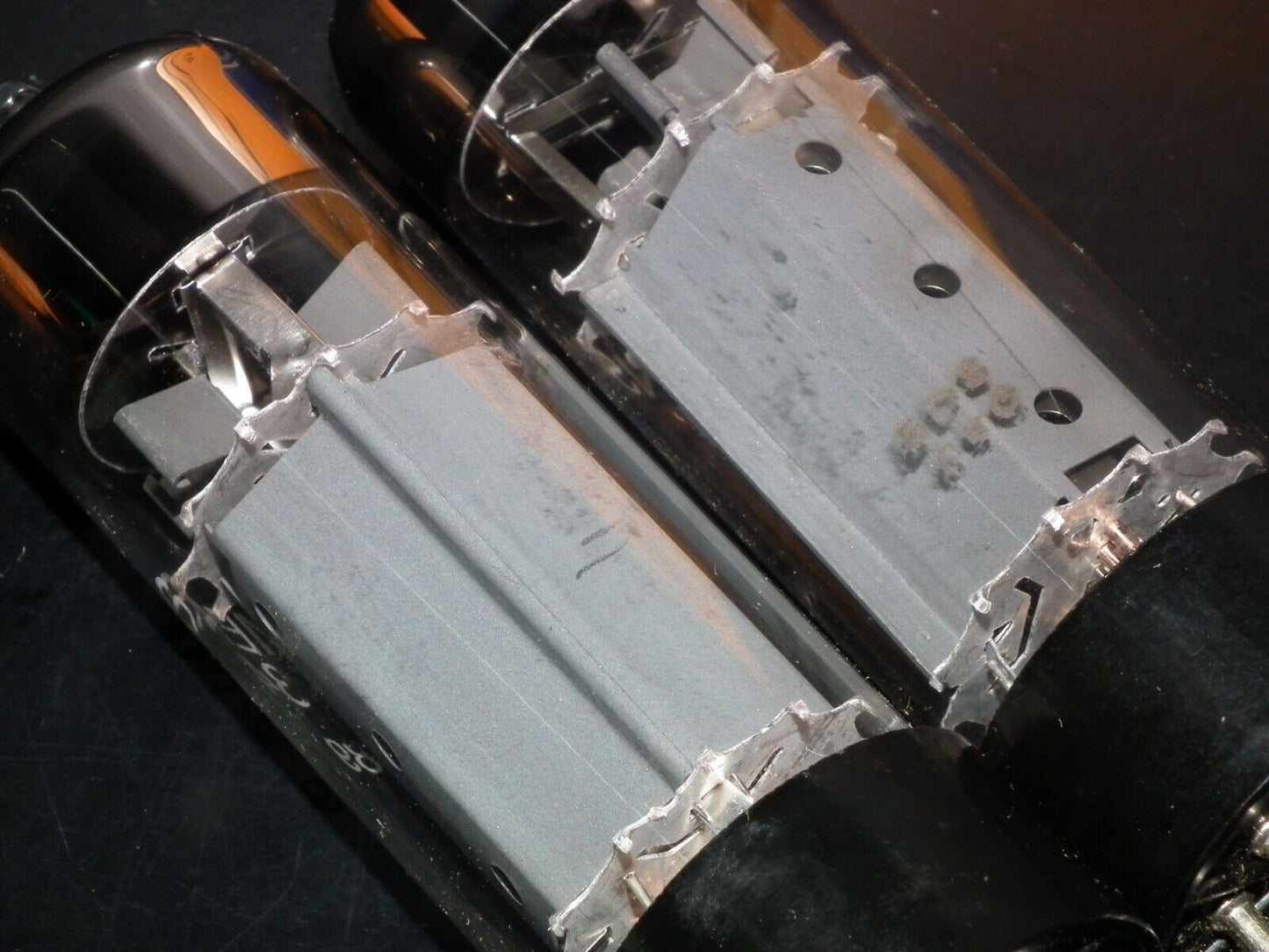 EL34 Siemens 6CA7 NOS NIB Platinum Matched pair WELDED PLATES OO getter EI Nis