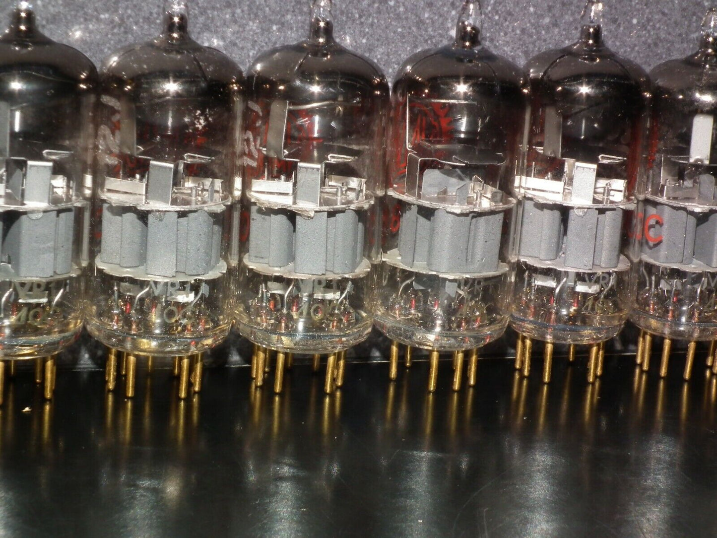 Platinum Matched Pair E188CC Valvo 7308 RARE Curved D Getter NOS Philips 1960