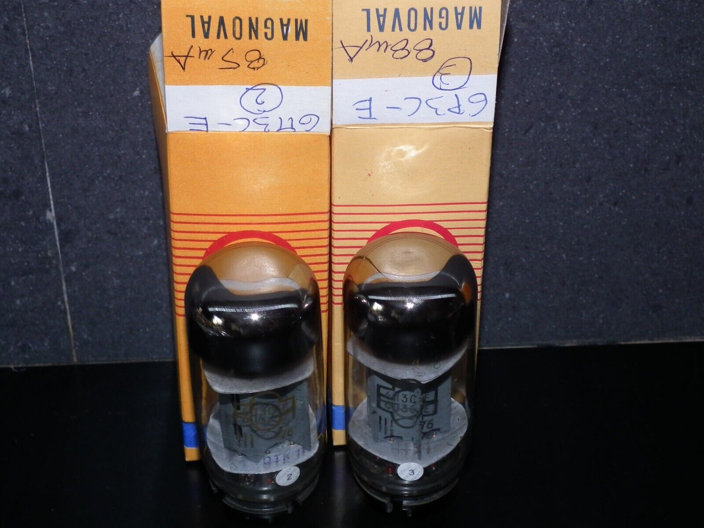 Platinum Matched Pair 6P3S-EV Reflektor 6L6GC 5881 NOS Super Strong March 1976