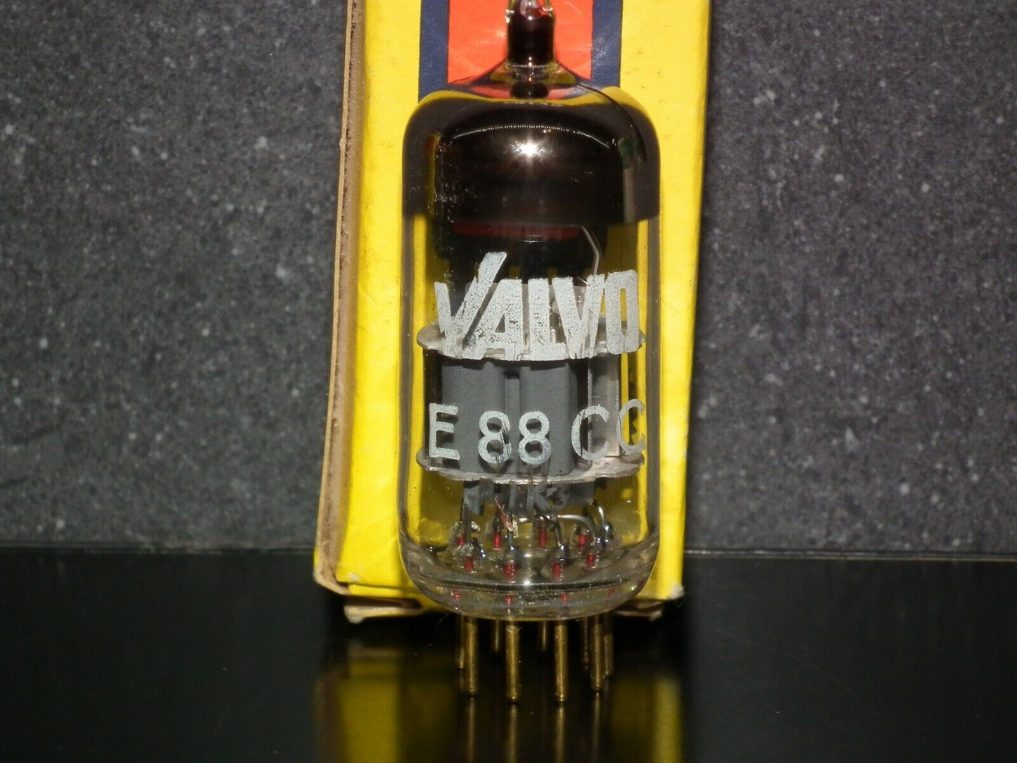 E88CC Mullard MItcham Rebranded Valvo Gold pins, perfectly balanced NOS NIB