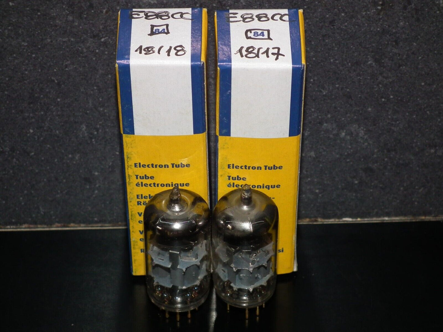 Platinum Matched Pair Siemens E88CC Used Tested NOS GRAY SHIELD A01 MP3