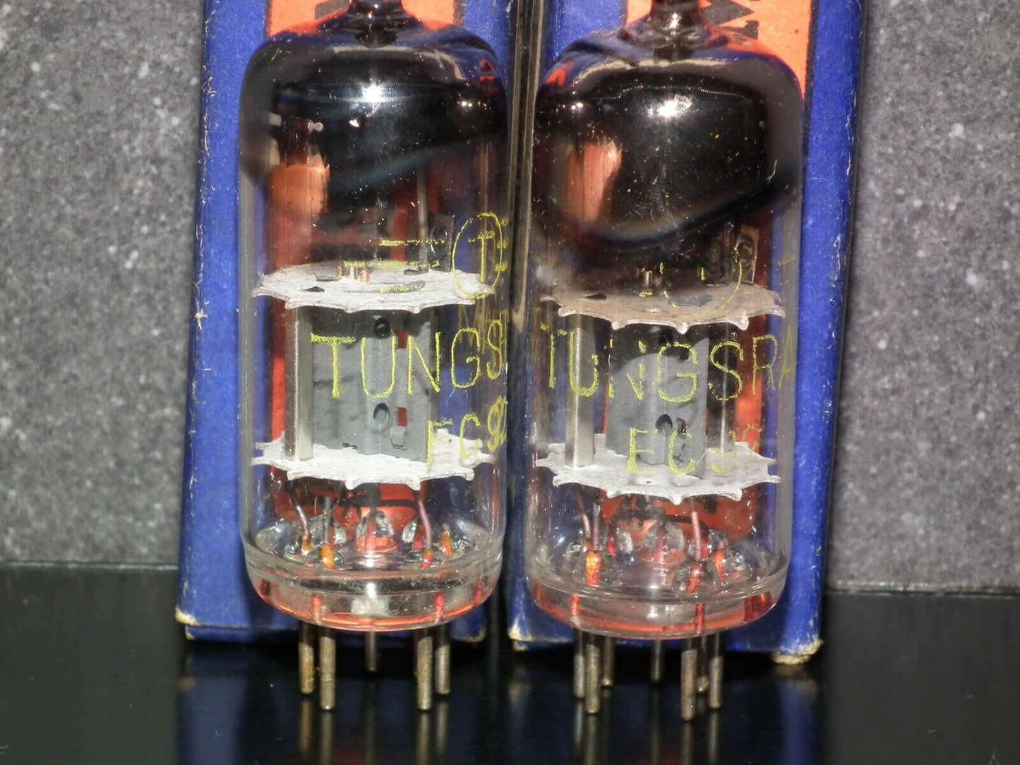 EC92 Tungsram 6AB4 NOS old type late 50s ULTRA RARE FOIL GETTER