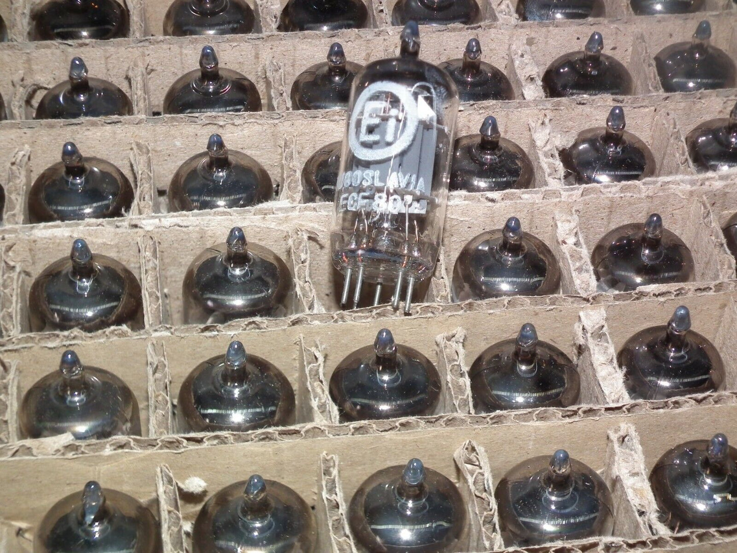ECF80 6BL8 EI Philips NOS 100pcs Factory Master Pack Yugoslavia 100 pieces 6F1P