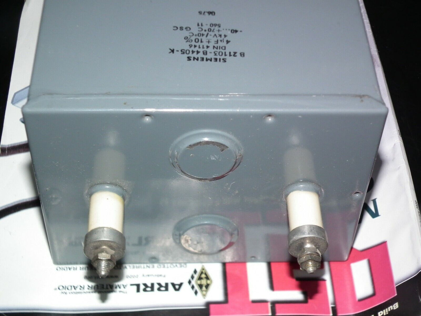 One NOS vintage Siemens PIO capacitor 4uF 4000V 4mfd 4KV