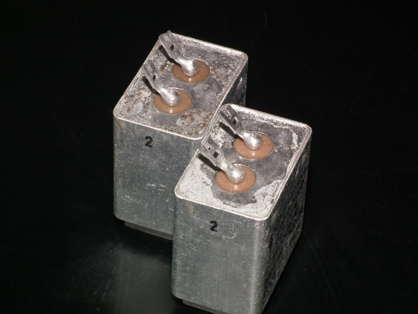 Two NOS vintage Siemens PIO capacitors 2 uF / 250V Klangfilm tube audio 2mfd