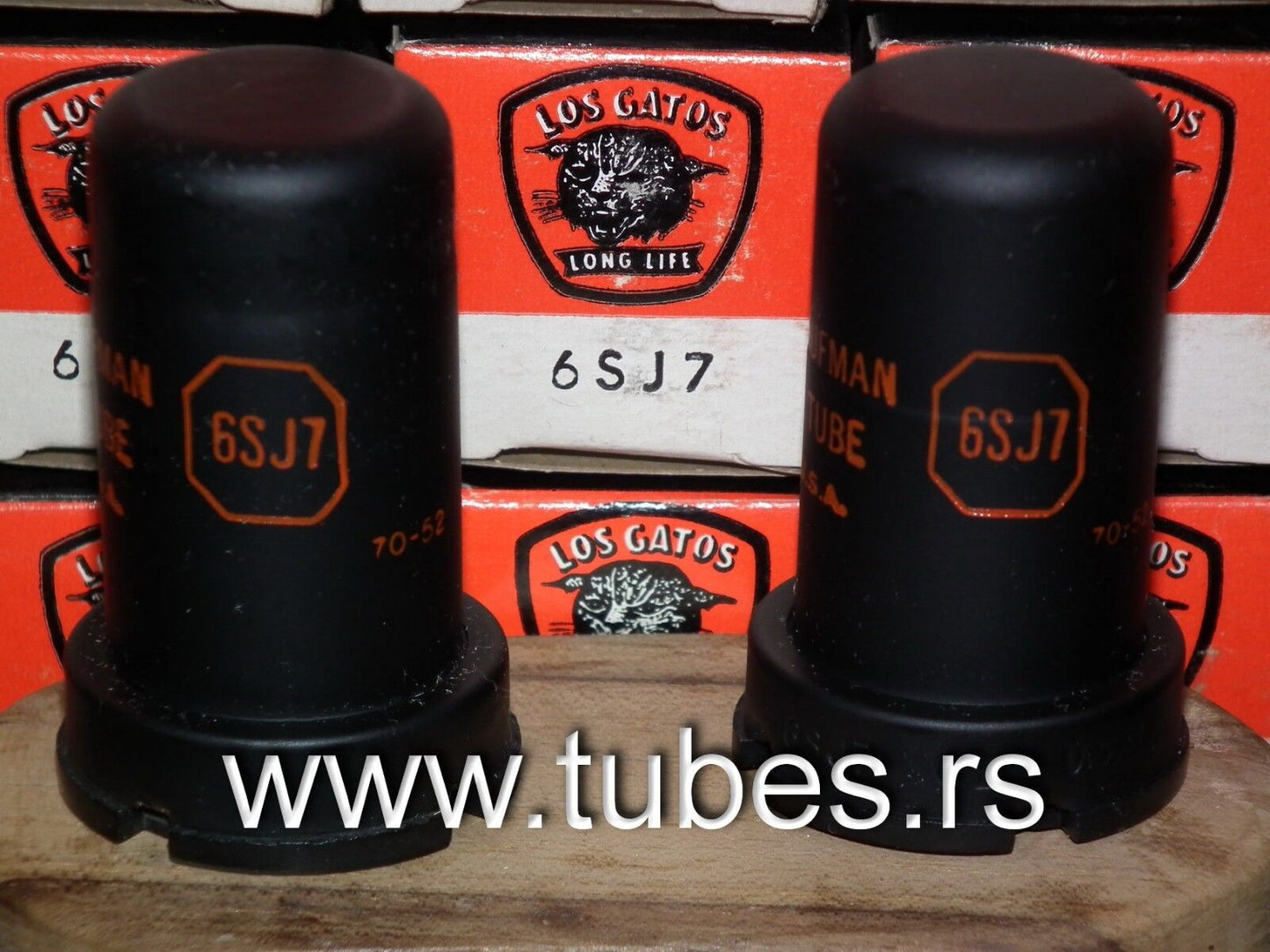 PLatinum matched pair 6SJ7 Los Gatos Lewis & Kaufman NOS NIB