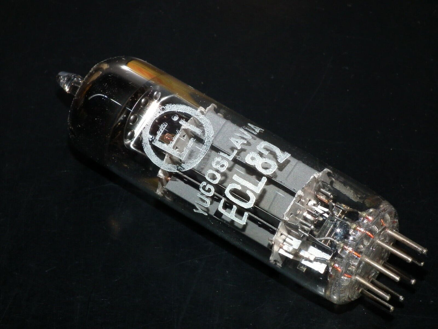 ECL82 6BM8 EI Philips NOS NIB Yugoslavia Dimpled disc getter